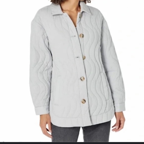 Madewell Light Gray Quilted Puffer Jacket, size M like new ! - Picture 14 of 14
